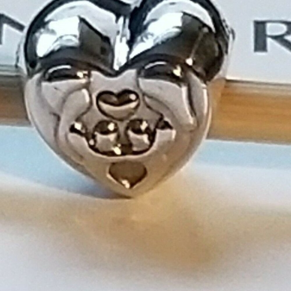 Authentic PANDORA *RETIRED* Sterling Silver &14kt Heart of The Family 791771